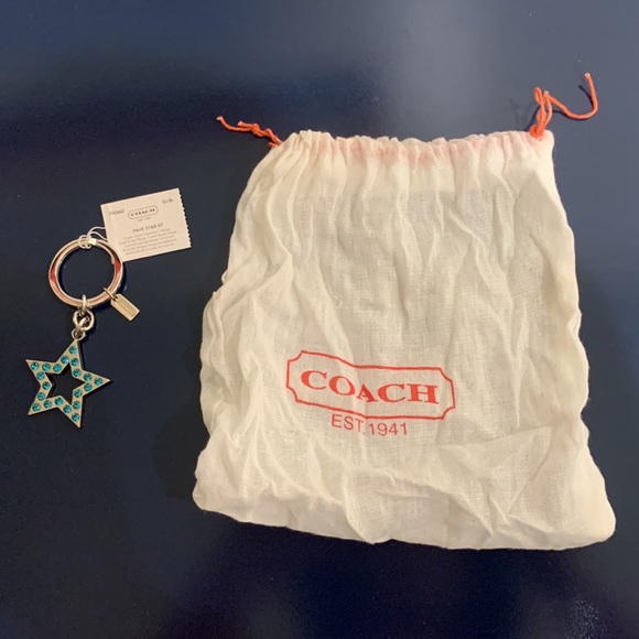 Y2K Vintage COACH Pave Star Keychain - Picture 3 of 6